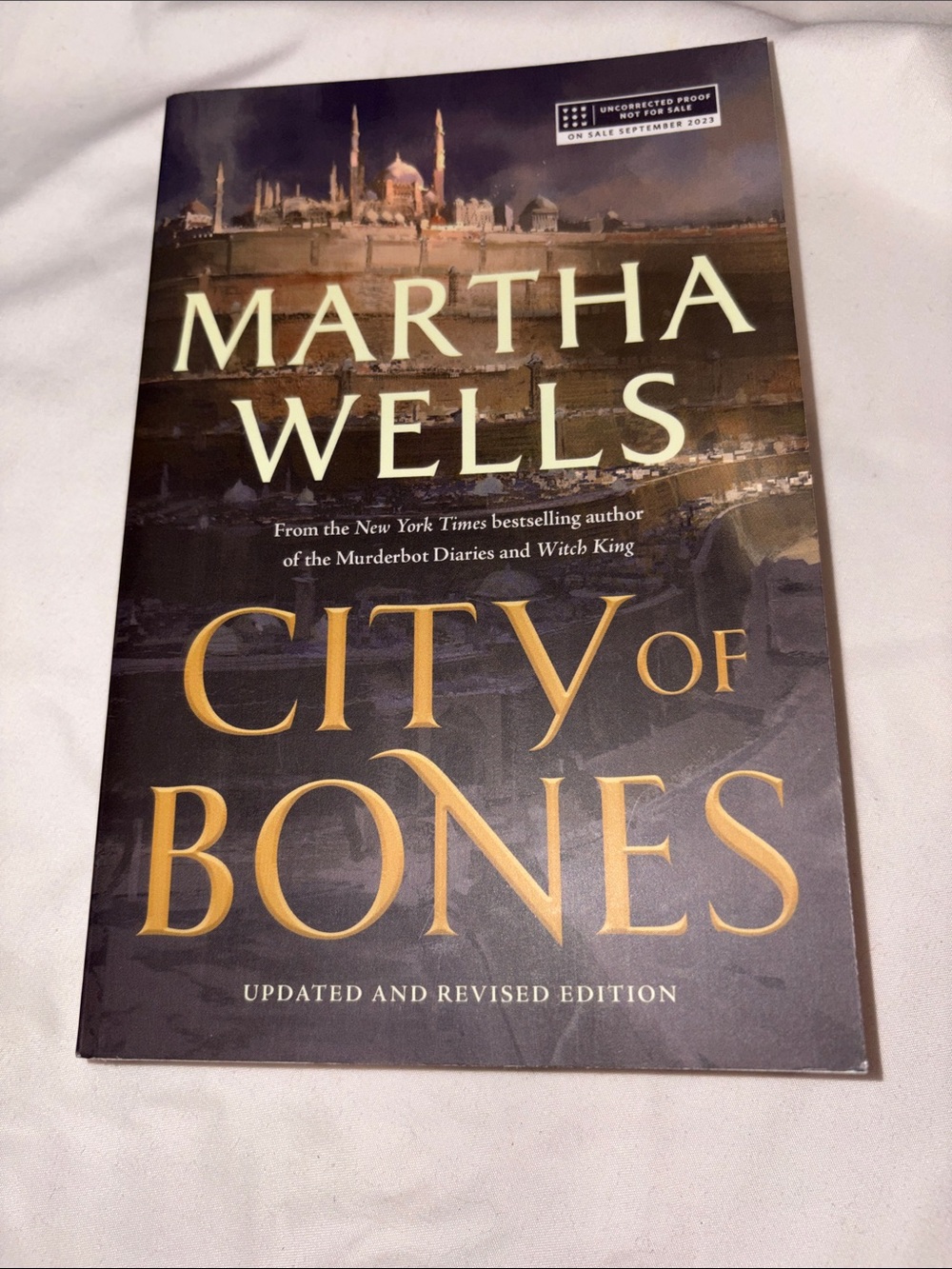 Martha Wells "City of Bones" Paperback - Gold & Black Cover